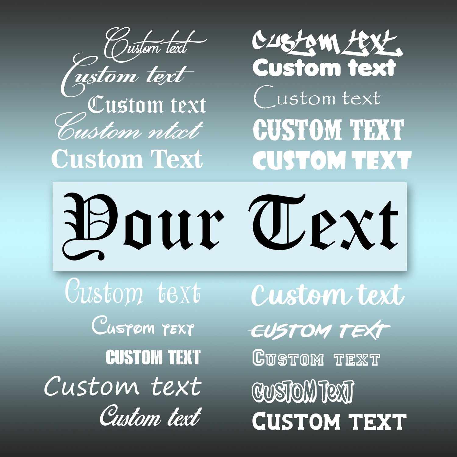 Custom Vinyl Lettering Sticker - Your Own Design For Personalized Text ...