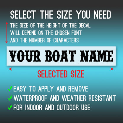 Personalized Stickers For Your Boat - Custom Text Decal With Your Own Design - Vinyl Lettering Sticker