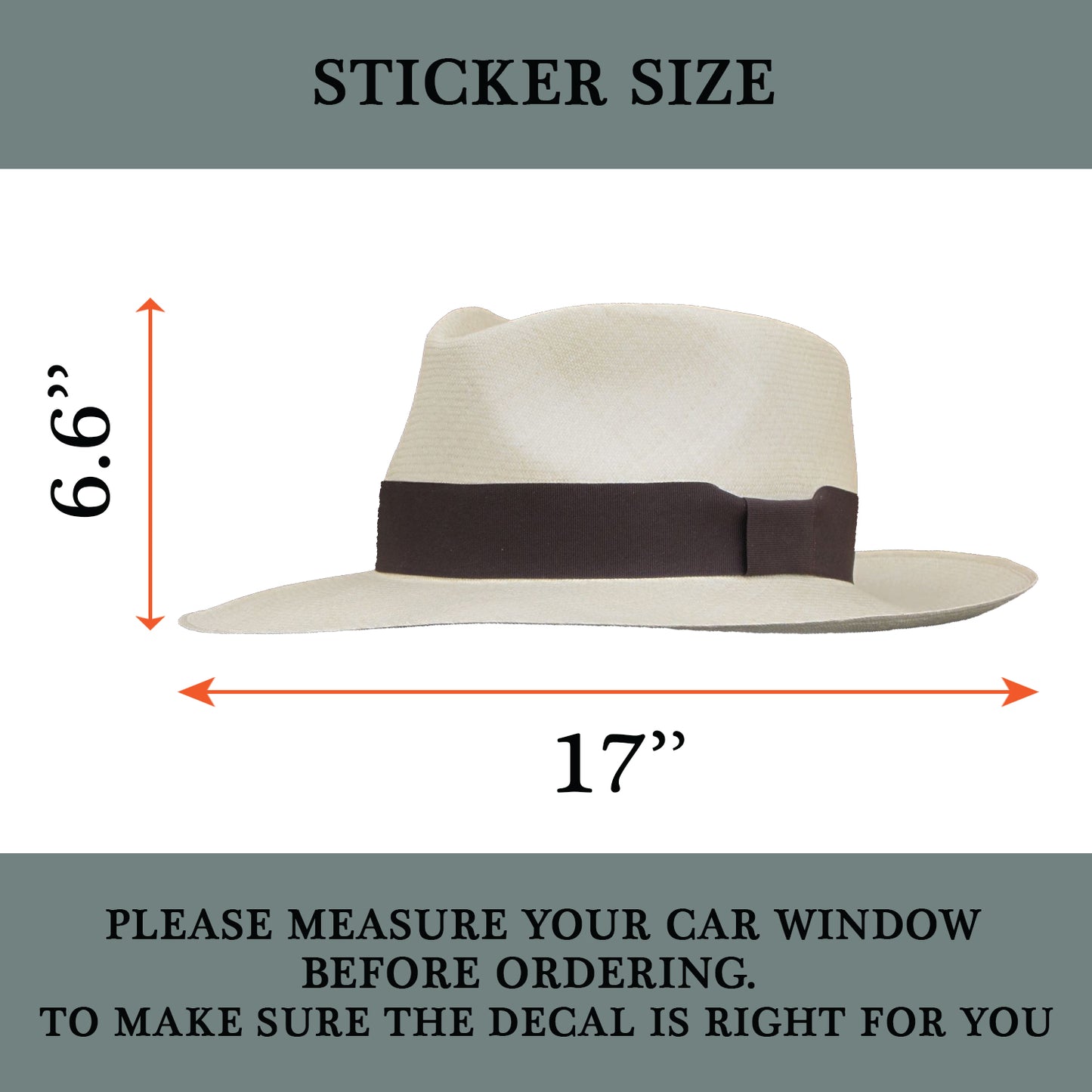 Driving Crooner Hat Vinyl Sticker- Funny Car Side Window Decal