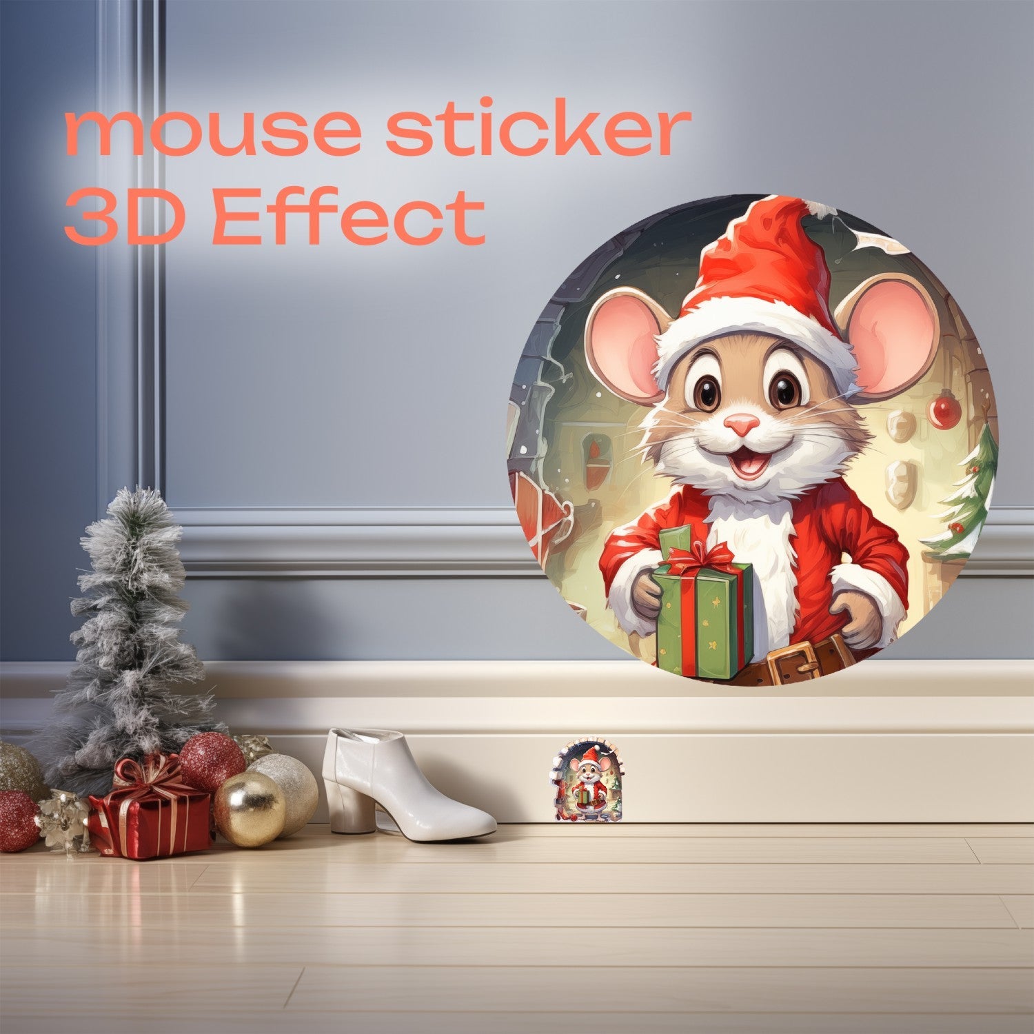 Mouse Hole Wall Sticker