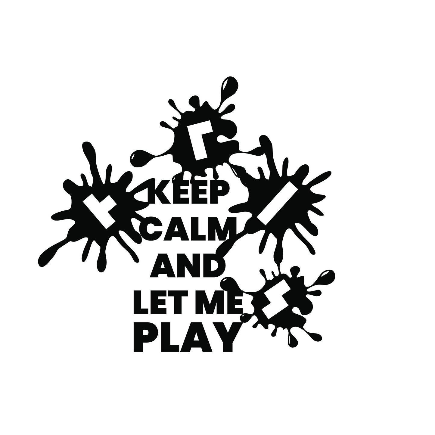 Wall Vinyl Decal For Gamers Kids Room -Keep Calm and Let me Play Sticker