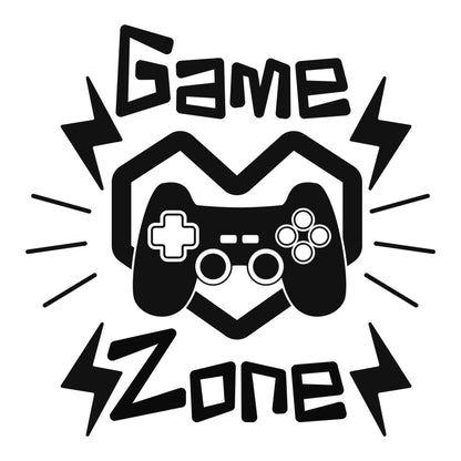 Custom Name Gaming Zone Wall Vinyl Decal - Personalised Name Playroom Decor For Teens Room