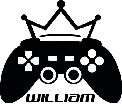 Wall Vinyl Decals - Wall Decal Personalized Name - Gamer Custom Name Wall Decal - Controller Video Game - Vinyl Wall Art Decals