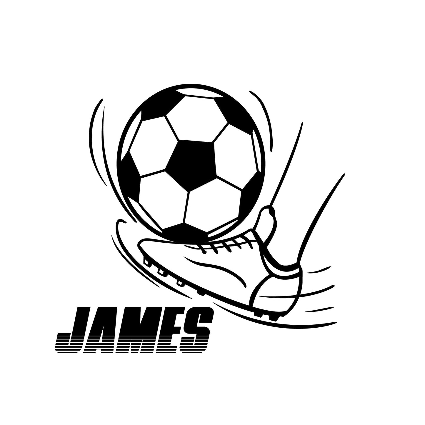 Wall Decal Soccer Ball with Your Name - Personalized Name Wall Decal For Children - Wall Stickers For Soccer Players