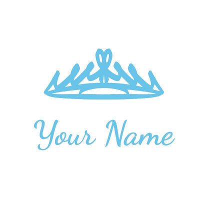 Personalized Name Stickers with Crown - Fade-Resistant Custom Name Stickers for Kids Bedroom - Lovely Name Decals for Walls Doors Laptops - Unique Name Decal