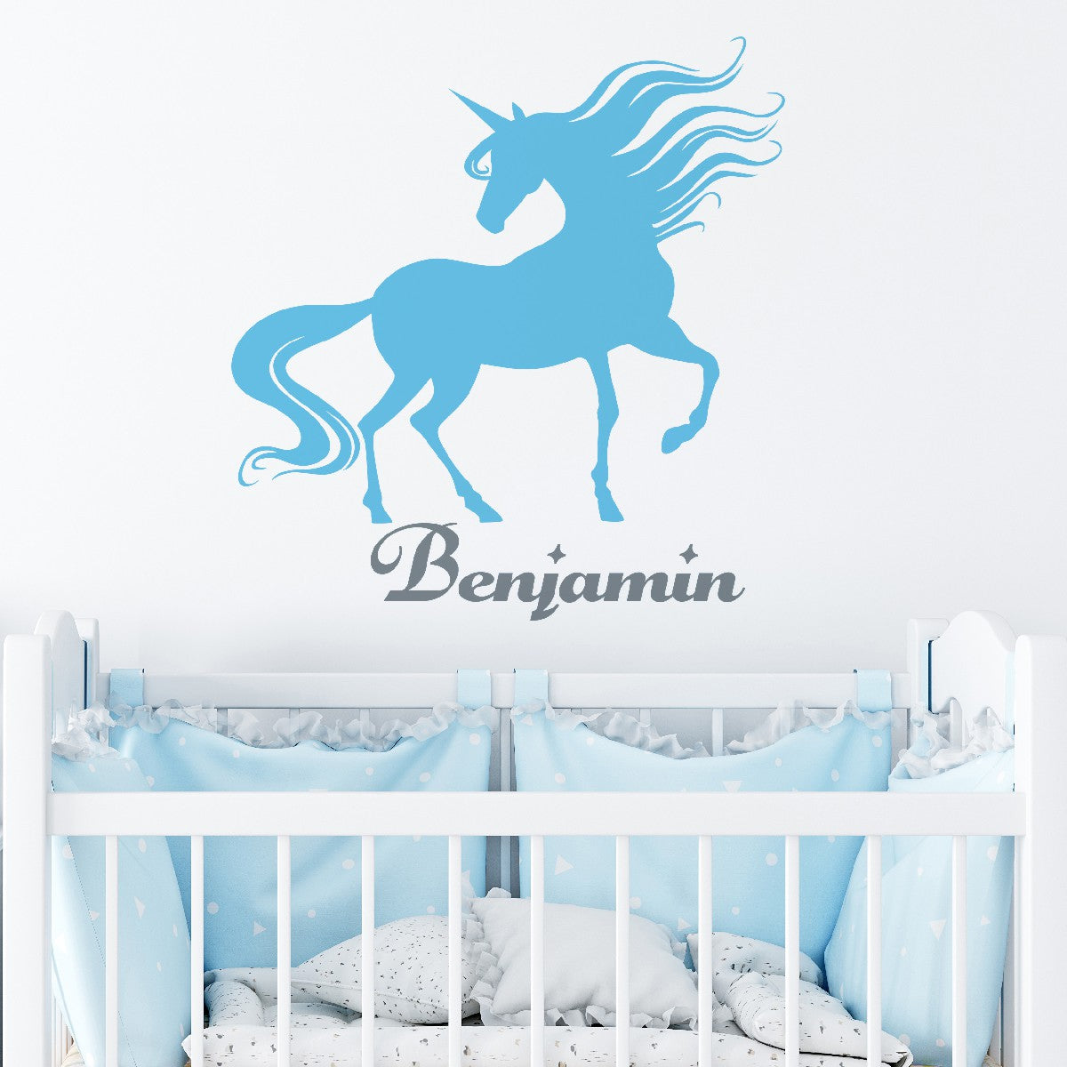 Personalized Unicorn Vinyl Stickers - Featuring Your Child's Name and Whimsical Imagery - Unicorn Room Wall Decor with Custom Monograms