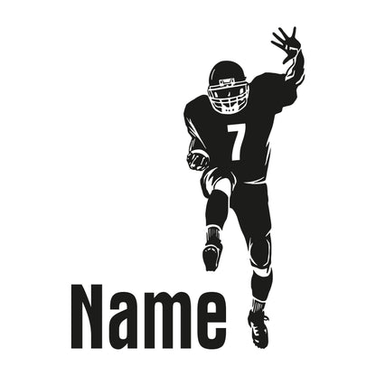 Personalize Your Name on the American Football Art Decal