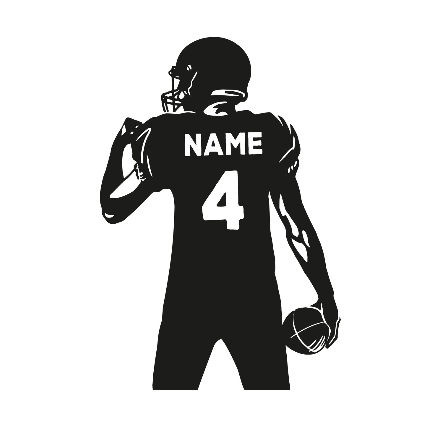 Personalized Football Player Decal