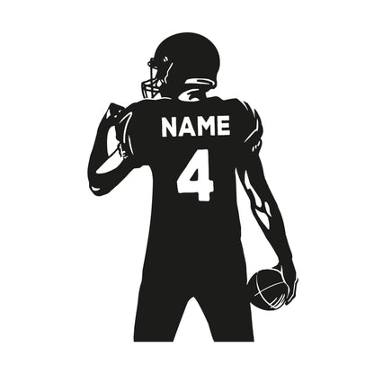 Personalized Football Player Decal