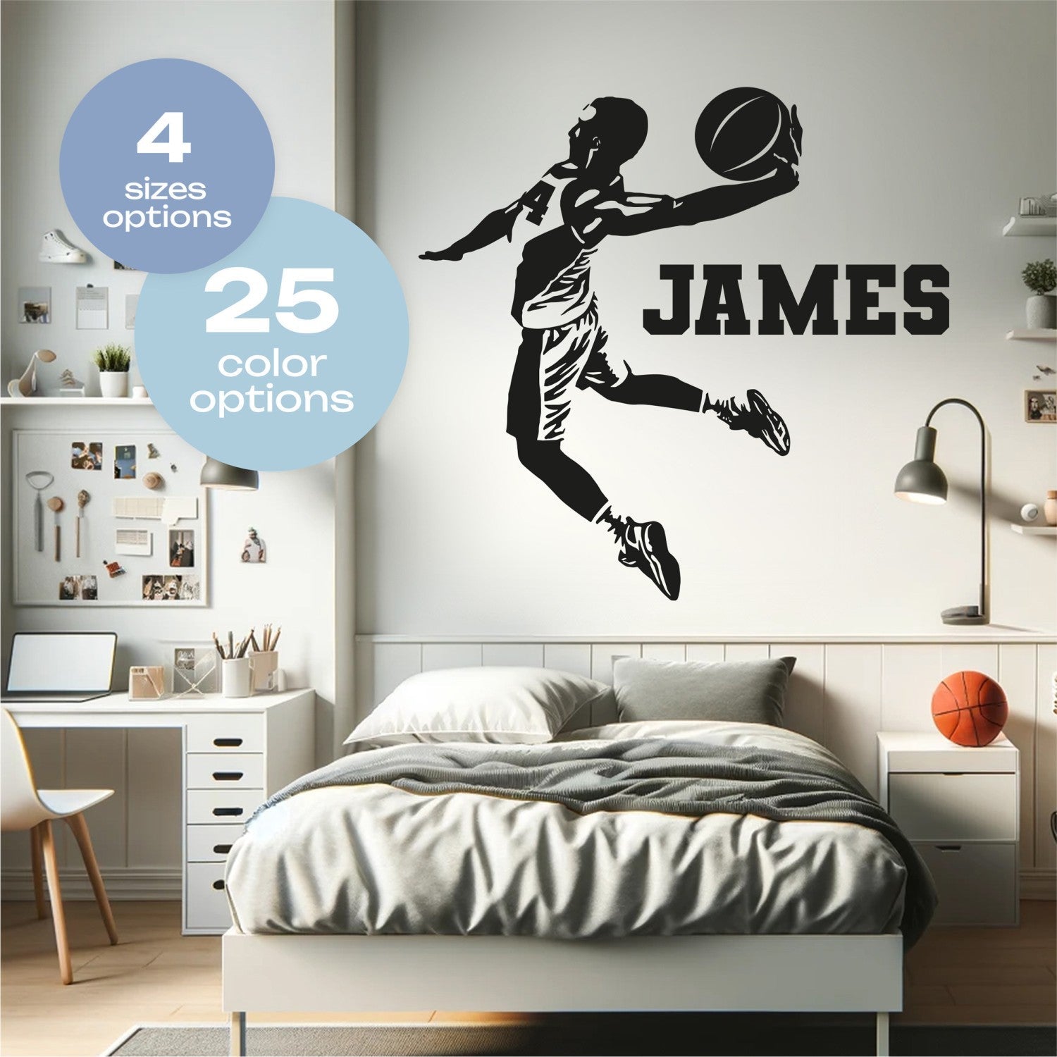 Boys Room Basketball Decals