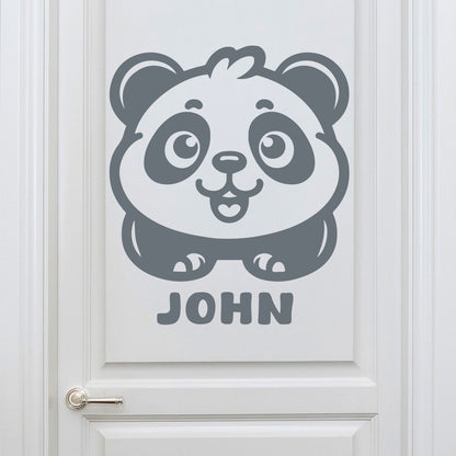 Panda Wall Decal - Name Customized Wall Decor- Baby Room Wall Decals Name - Animal Wall Decals - Panda Wall Stickers