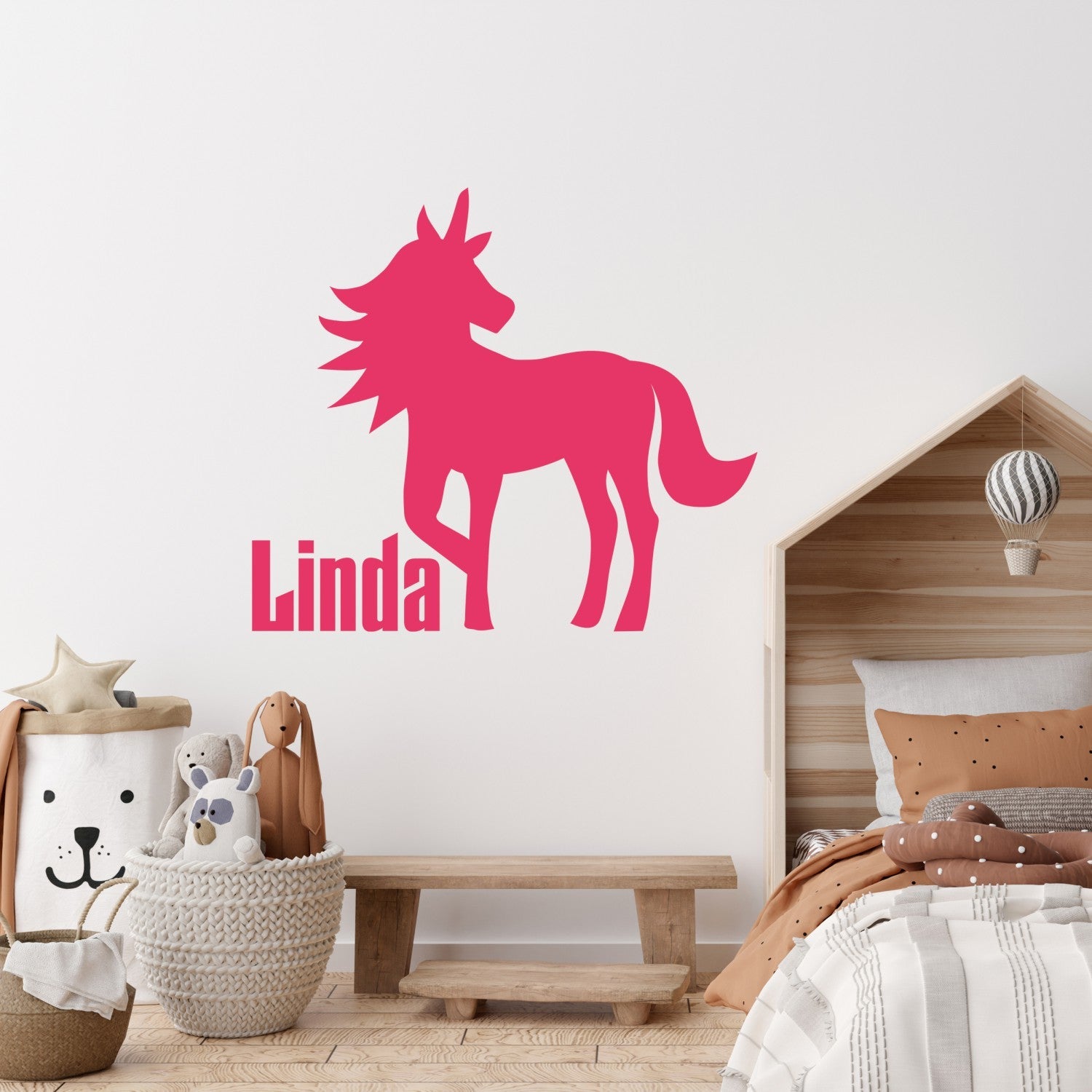 Customized Name with Unicorn Wall Decal - Personalized Vinyl Stickers Featuring Enchanting Unicorn Imagery - Transform Kid's Room with Personalized Unicorn Name Wall Decal