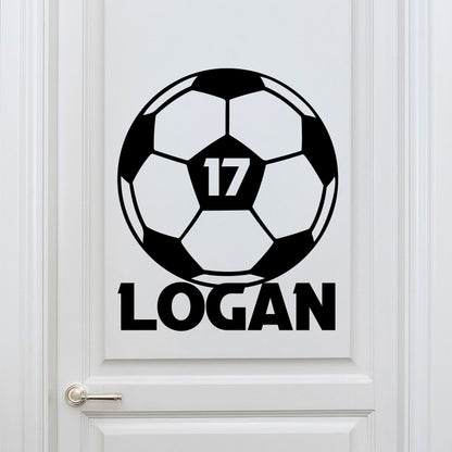 Custom Sports Wall Decal - Soccer Fathead Wall Decals - Personalized Custom Vinyl Wall Decal Soccer - Large Soccer Player Wall Decal