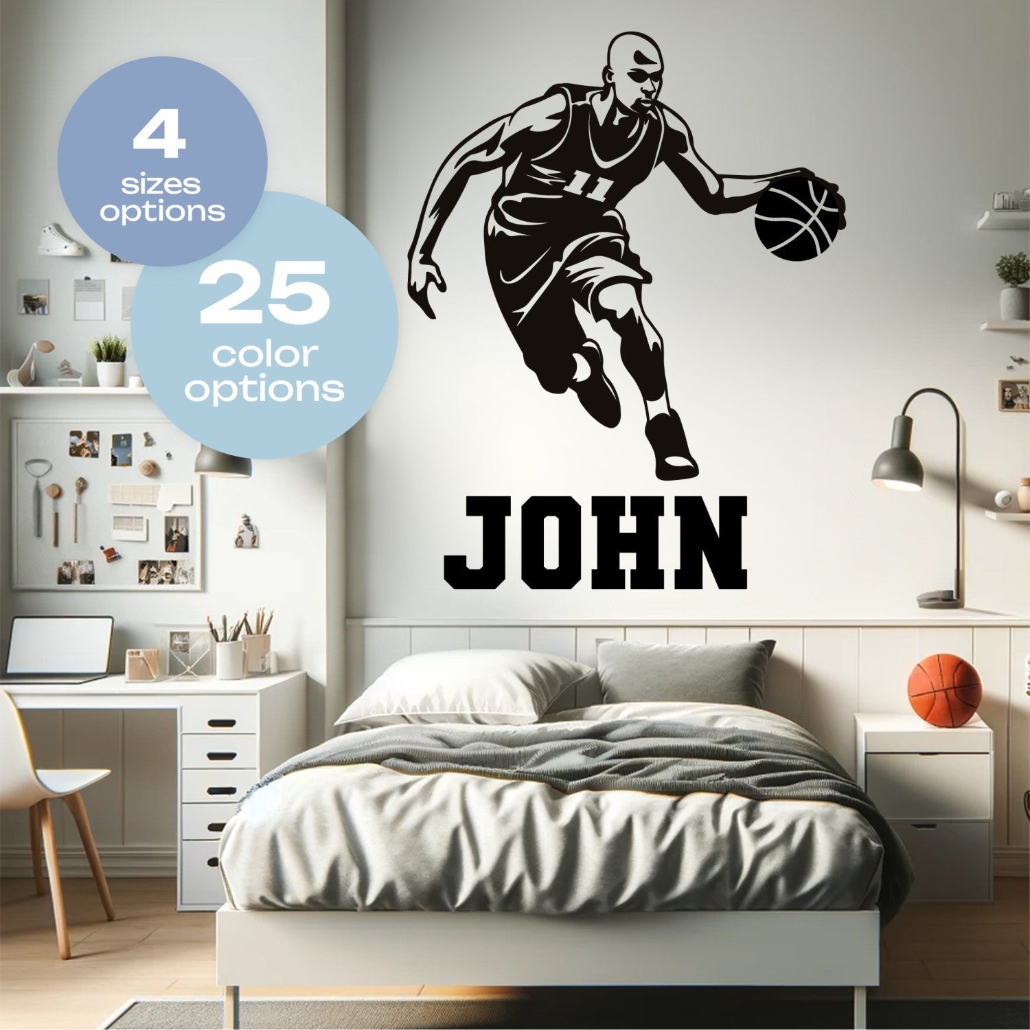 Boys Room Basketball Decals