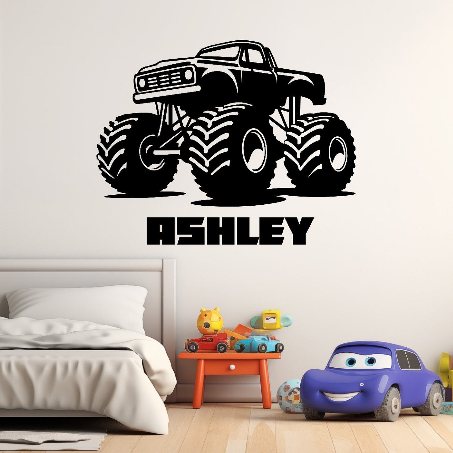 Custom Vinyl Monster Truck Wall Decals - Cars Wall Decals for Boys Room - Monster Cars Wall Decals for Kids Rooms - Monster Truck Decal