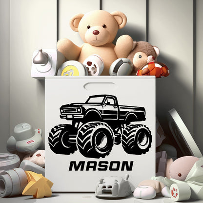 Monster Truck Room Decor for Boys - Toddler Boy Wall Monster Truck Decals - Monster Truck Room Decor for Boys