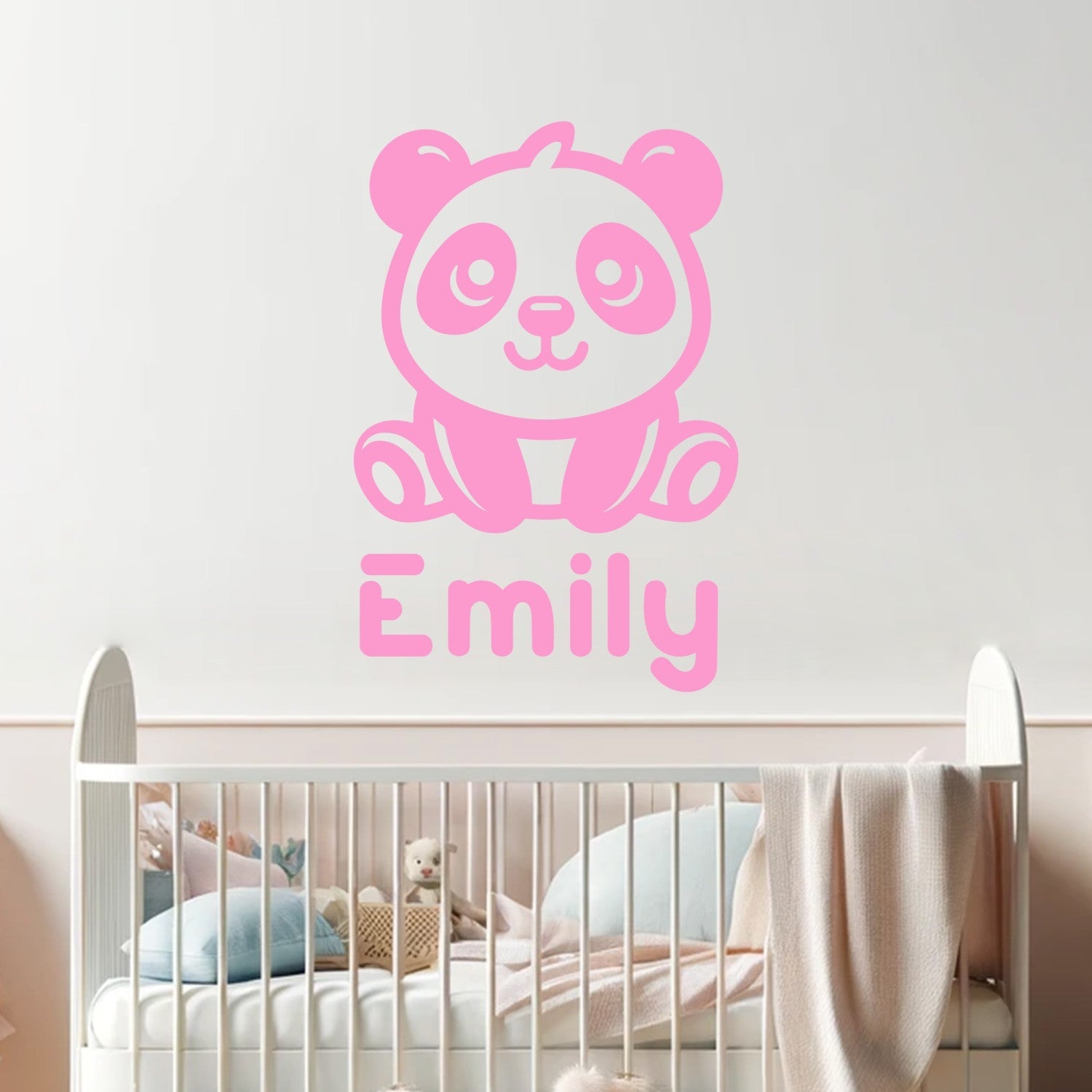 Racoon Stickers for Nursery Decor - Personalized Name Decals for Baby Room - Customized Wall Decals with Forest Animals - Racoon Nursery Wall Decal
