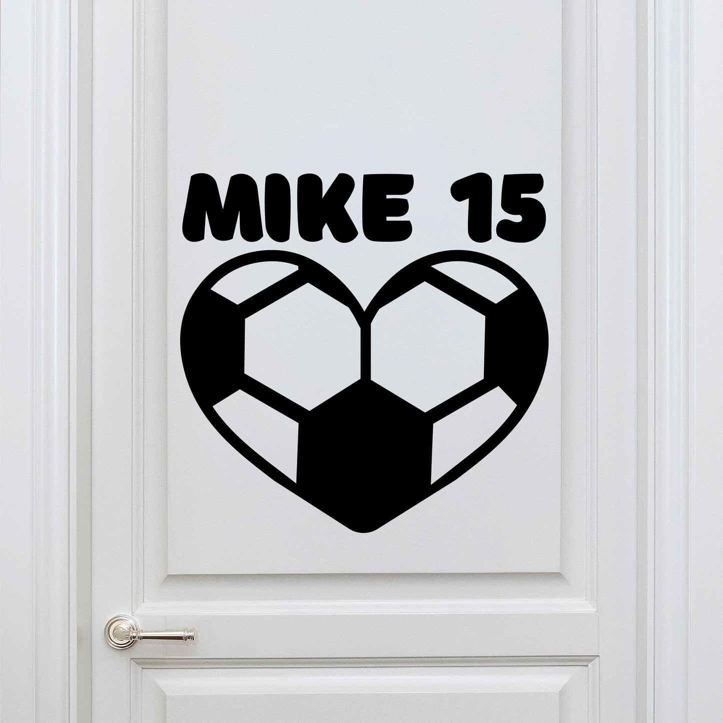 Soccer Silhouette Wall Decal - Wall Decal Soccer Players - Custom Name Wall Decal Soccer - Personalized Custom Soccer Player Wall Decal