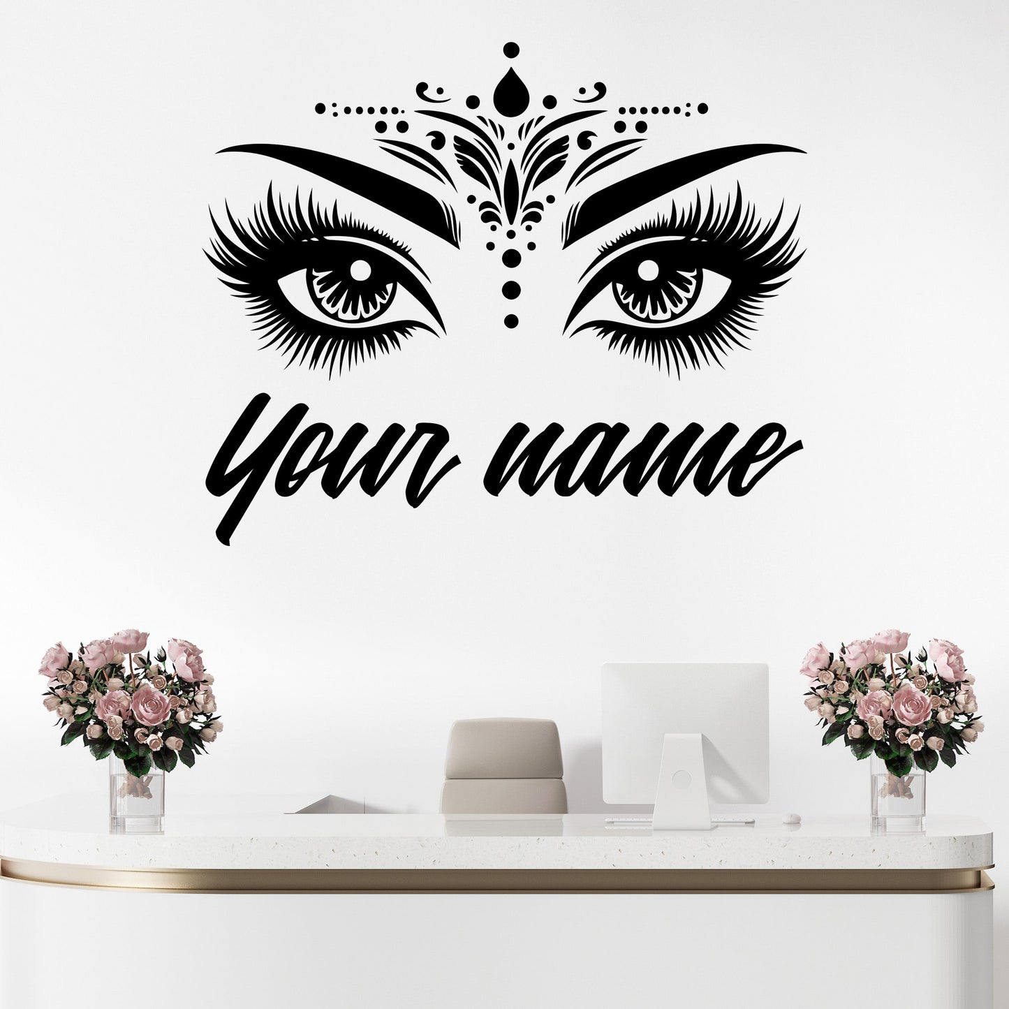 Lash Decals for Walls - Eyelash Wall Decals Salon - Eyelash Wall Decal Stickers - Eyelash Wall Decals - Bedroom Wall Decal - Eyelash Window Decal