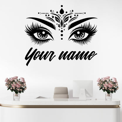 Lash Decals for Walls - Eyelash Wall Decals Salon - Eyelash Wall Decal Stickers - Eyelash Wall Decals - Bedroom Wall Decal - Eyelash Window Decal