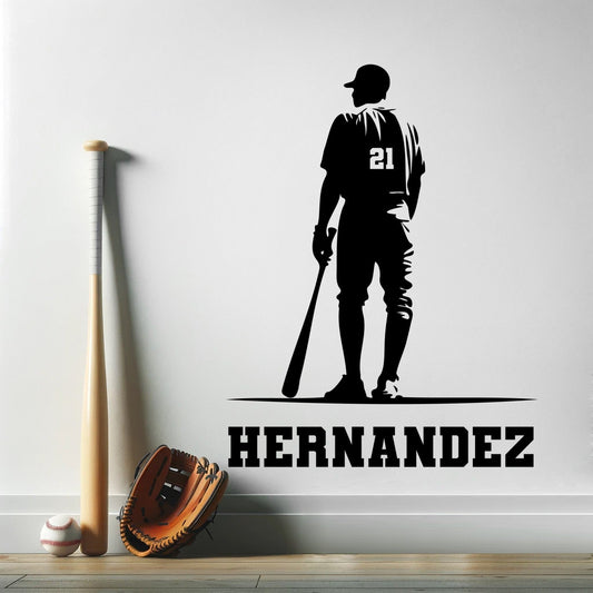 Baseball Decals for Boys Room - Customized Baseball Decal for Boy's Bedroom - Baseball Wall Decal Personalized - Baseball Wall Decal Personalized