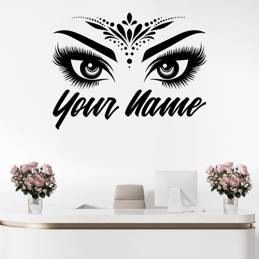 Eyelashes Decals for Walls - Eyelash Wall Decals - Lash Decals for Walls - Eyelash Wall Decal Stickers - Bedroom Wall Decal - Make Up Wall Decals