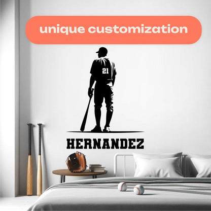 Baseball Decals for Boys Room - Customized Baseball Decal for Boy's Bedroom - Baseball Wall Decal Personalized - Baseball Wall Decal Personalized