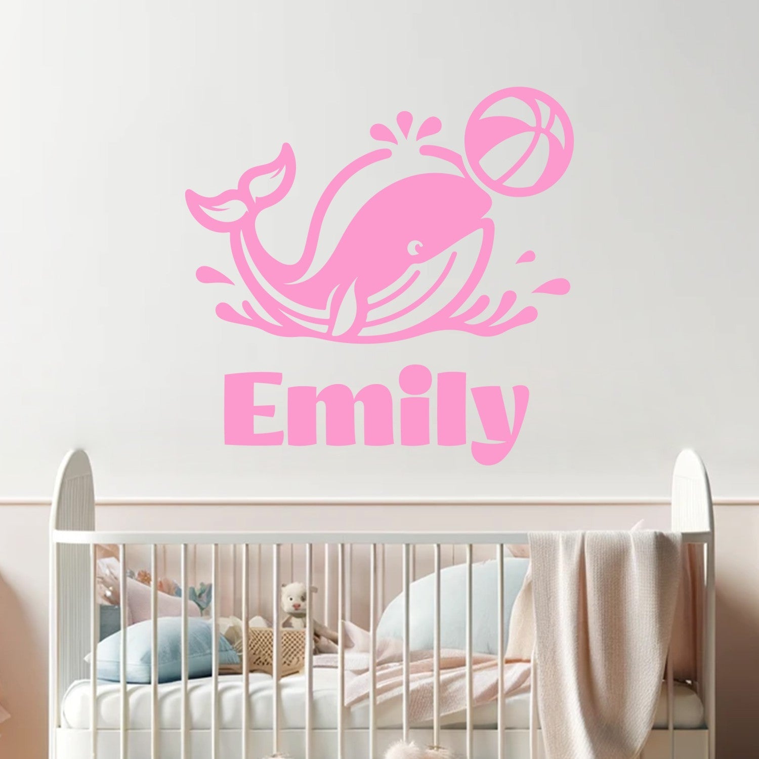 Cat Decals for Walls - Wall Stickers Animals - Personalized Name Decal for Nursery - Baby Wall Stickers with Animal Wall Decals - Cat Wall Stickers
