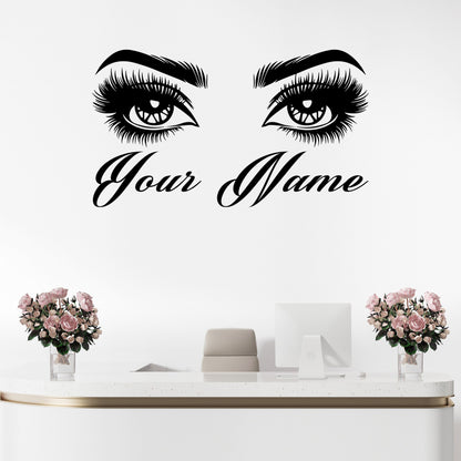 Eyelash Wall Decor Sticker - Eyelash Wall Decals - Eyelash Window Decal - Beauty Wall Stickers - Make Up Wall Stickers - Make Up Wall Decals