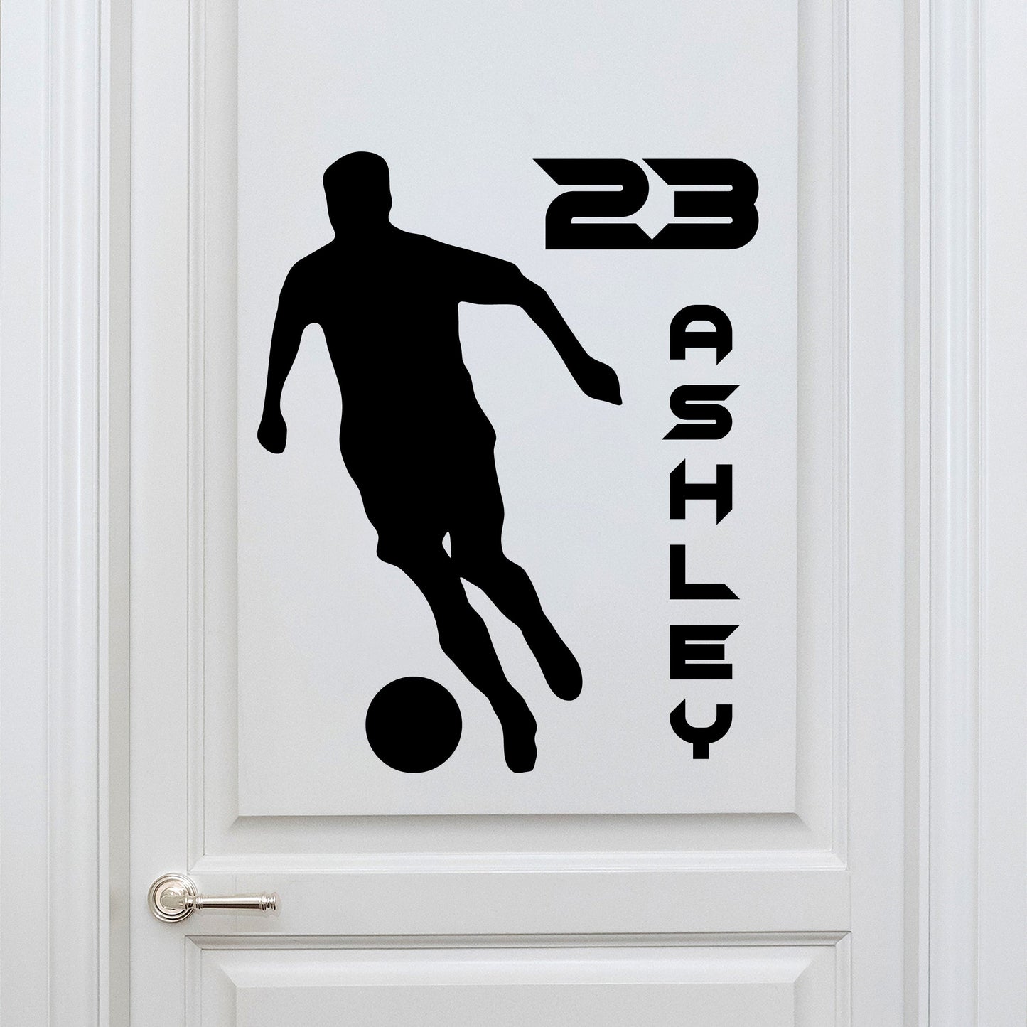 Soccer Wall Decal - Personalized Custom Vinyl Wall Decal Soccer - Large Soccer Player Wall Decal - Soccer Fathead Wall Decals