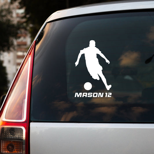 Soccer Player Wall Decal - Wall Soccer Decal - Wall Decal Soccer Players - Large Soccer Player Wall Decal - Custom Soccer Name Wall Decal
