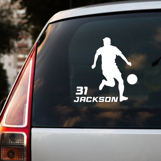 Soccer Wall Decals - Wall Soccer Decal - Life Size Soccer Player Wall Decals - Custom Name Wall Decal Soccer - Soccer Player Wall Decal 58