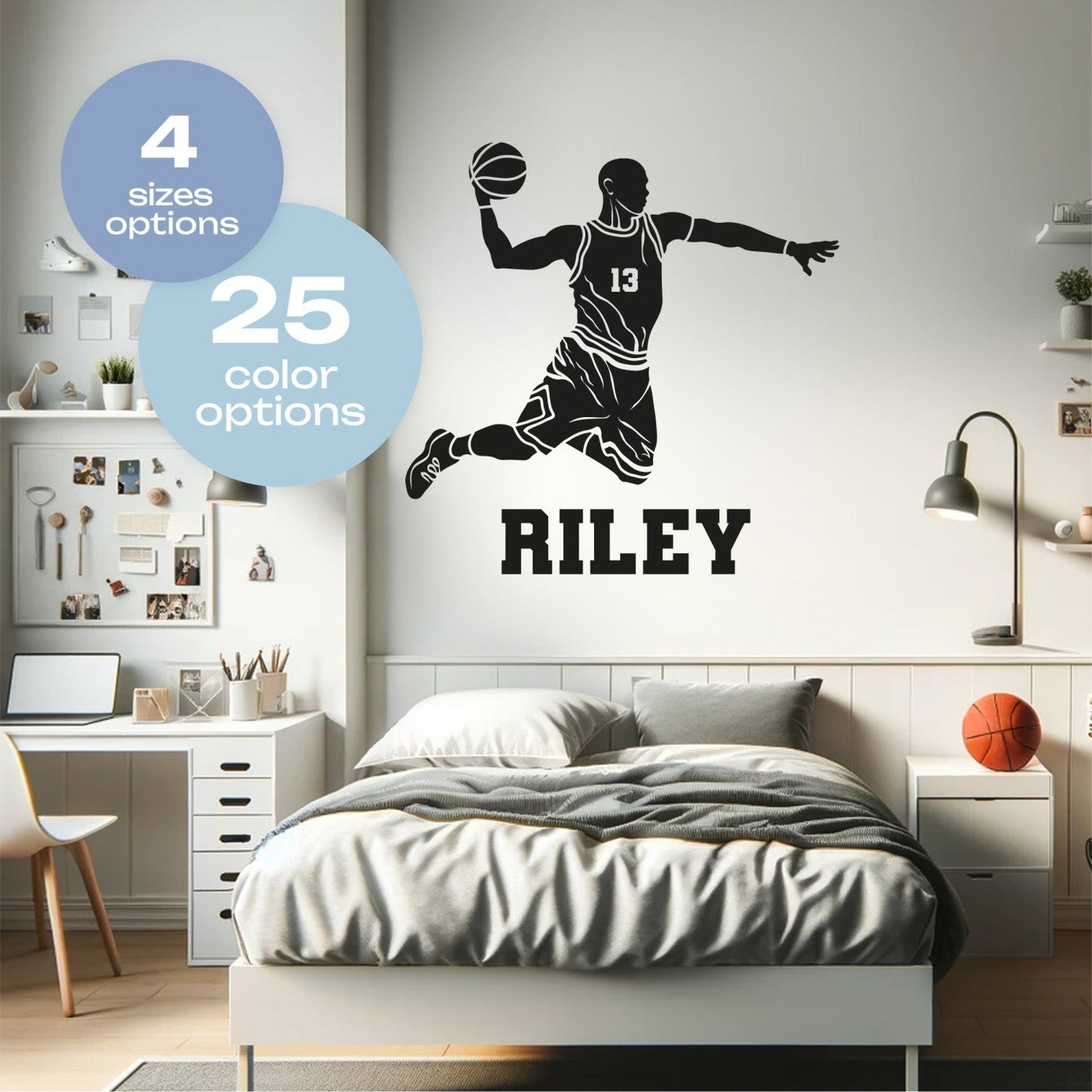 Boys Room Basketball Decals