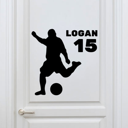 Soccer Wall Decals - Custom Soccer Wall Decal - Custom Soccer Name Wall Decal - Customized Soccer Wall Decal