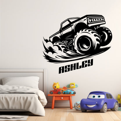 Monster Truck Wall Decals - Monster Jam Wall Stickers Vinyl Decal - Kids Room Decor - Monster Truck Large Stickers for Boys Bedroom