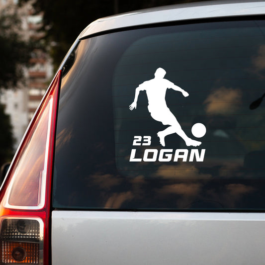Wall Decals Soccer - Custom Soccer Player Wall Decal - Personalized Custom Vinyl Wall Decal Soccer - Large Soccer Player Wall Decal