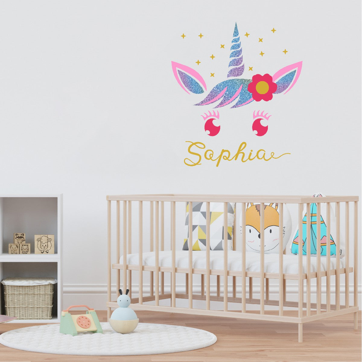 Custom Unicorn Wall Decals For Girls - Colored Personalized Vinyl Stickers - Inspire Magic and Wonder in Your Child's Room with Unicorn Wall Vinyl